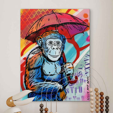 Chimps Don’t Like the Rain (Original Painting)