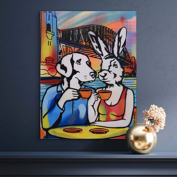 Coffee Time Under the Sydney Harbour Bridge (Original Painting)