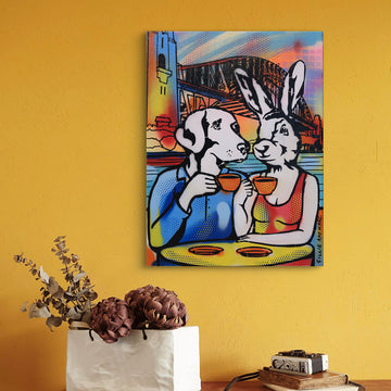 Coffee Time Under the Sydney Harbour Bridge (Original Painting)