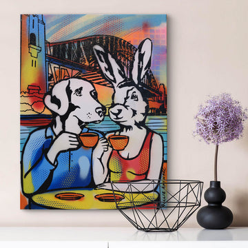 Coffee Time Under the Sydney Harbour Bridge (Original Painting)