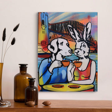 Coffee Time Under the Sydney Harbour Bridge (Original Painting)