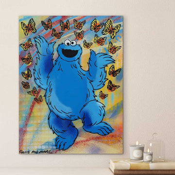 Cookie Monster Jump (Original Painting)