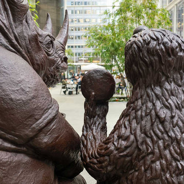 Cookie Monster Loves Rhino (Bronze Sculpture)