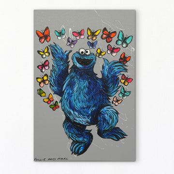 Cookie Monster Took a Leap of Faith (Original Painting)