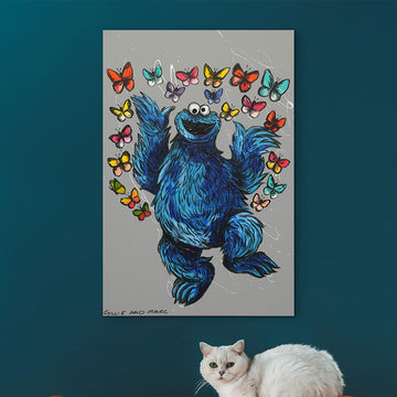 Cookie Monster Took a Leap of Faith (Original Painting)