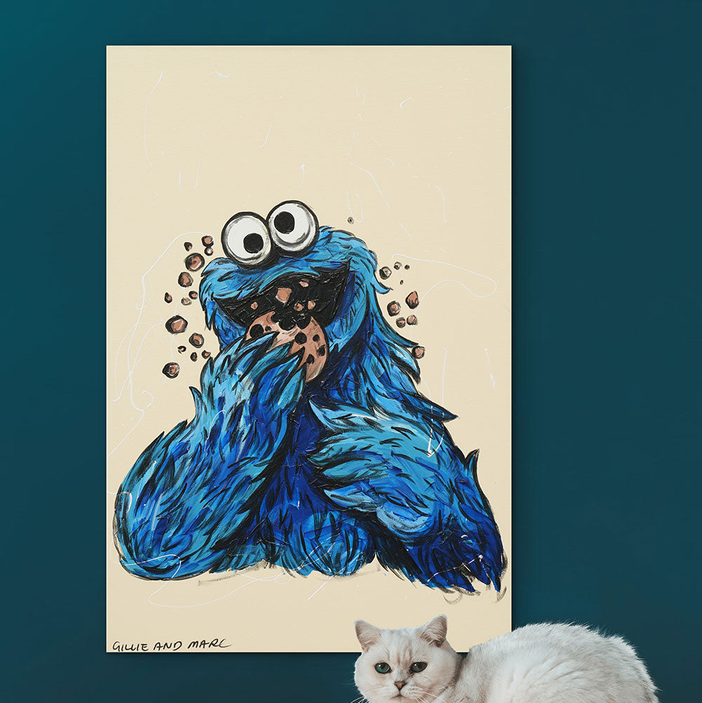are monsters vegan Cookie Monster Was Vegan (Original Painting) – Gillie and Marc®