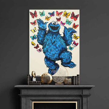 Cookie Monster Was in His Happy Place (Original Painting)