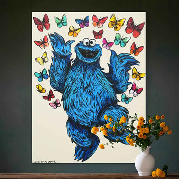 Cookie Monster Was in His Happy Place (Original Painting)