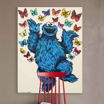 Cookie Monster Was in His Happy Place (Original Painting)