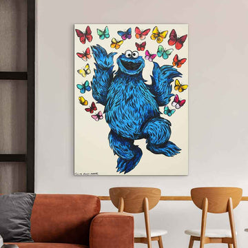 Cookie Monster Was in His Happy Place (Original Painting)