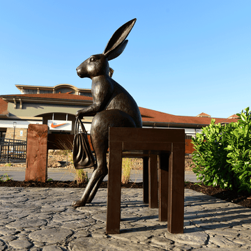 Cottontail Rabbit: Momma’s Got a Brand New Bag (Bronze Sculpture)