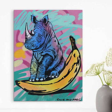Crazy Rhino (Original Painting)