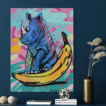 Crazy Rhino (Original Painting)