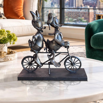 Daisy and Donald Go Around the World with Love (Bronze Sculpture, Miniature Collection)