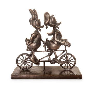 Daisy and Donald Go Around the World with Love (Bronze Sculpture, Miniature Collection)