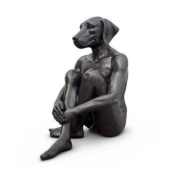 Dogman Was Content (Bronze Sculpture, Mid-Size)