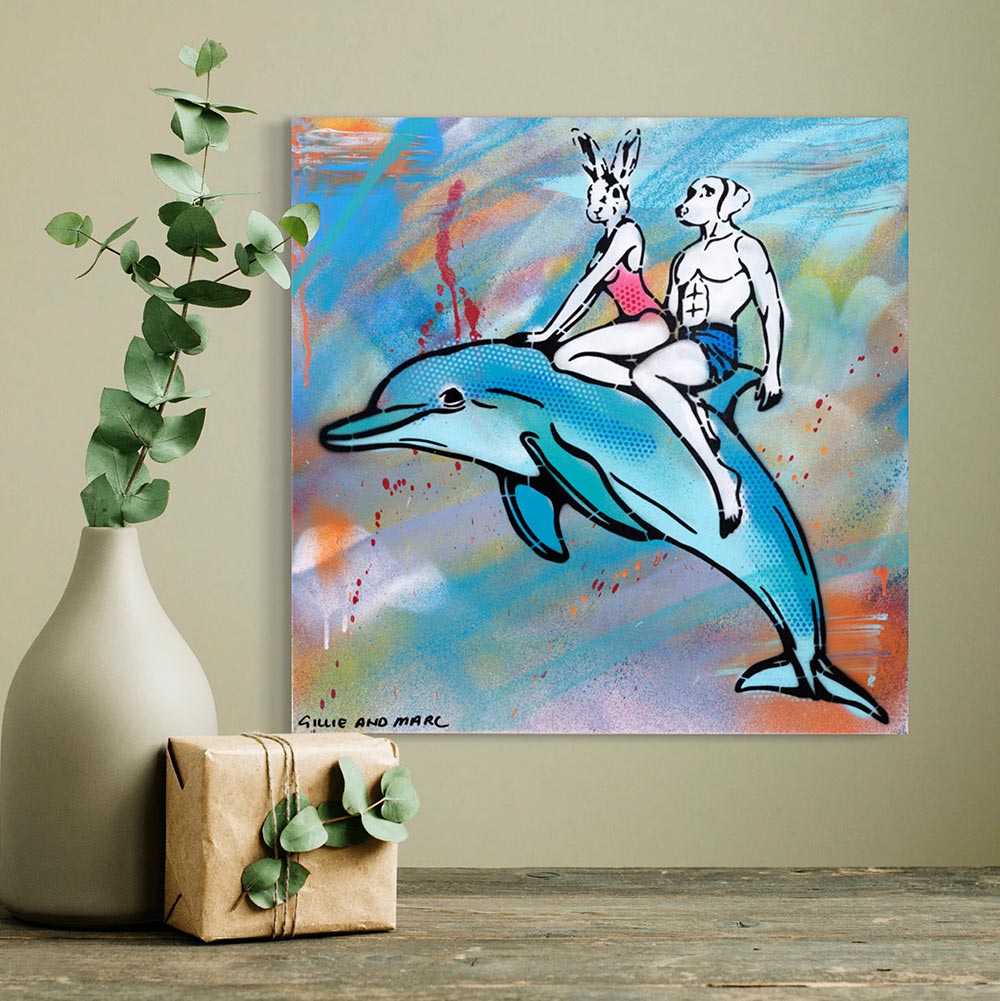 Dolphin Alive and Well (Original Painting) – Gillie and Marc®