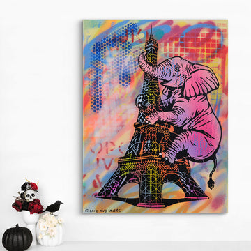 Ele Went Around and Around The Eifel Tower (Original Painting)