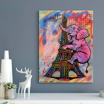 Ele Went Around and Around The Eifel Tower (Original Painting)