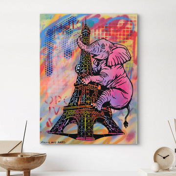 Ele Went Around and Around The Eifel Tower (Original Painting)