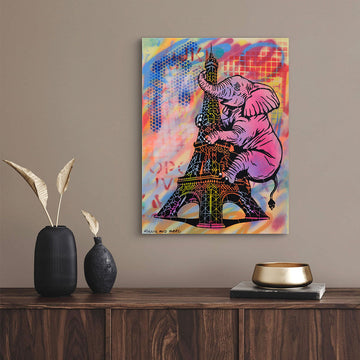 Ele Went Around and Around The Eifel Tower (Original Painting)