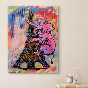 Ele Went Around and Around The Eifel Tower (Original Painting)