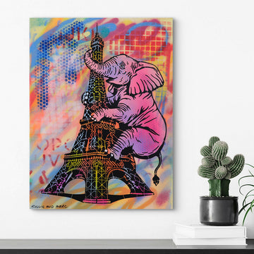 Ele Went Around and Around The Eifel Tower (Original Painting)