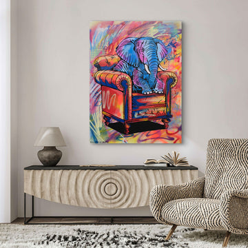 Elephant Is So Comfortable Again (Original Painting)