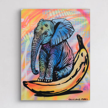 Elephant Was Very, Very Content (Original Painting)