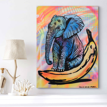 Elephant Was Very, Very Content (Original Painting)