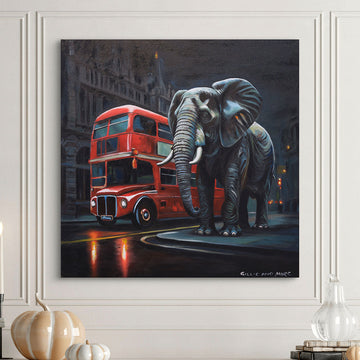Elephant in London (Original Painting)