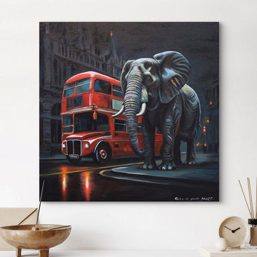 Elephant in London (Original Painting)