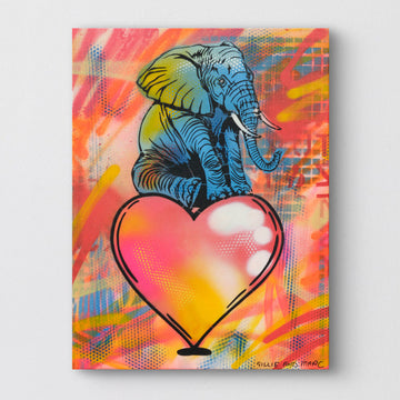 Elephant in Love (Original Painting)