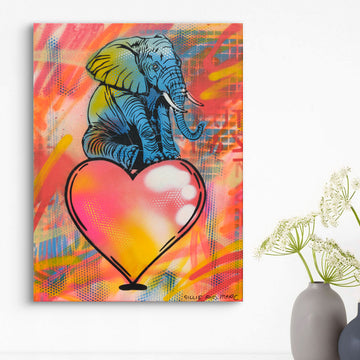 Elephant in Love (Original Painting)