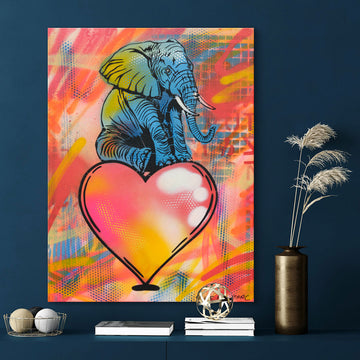 Elephant in Love (Original Painting)
