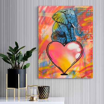 Elephant in Love (Original Painting)
