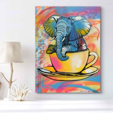 Elephant in a Cup (Original Painting)