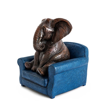 Elephant Was Welcomed Home (Bronze Sculpture, Small)