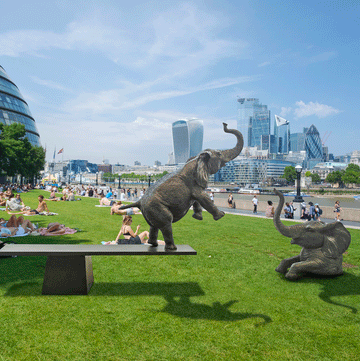 Elephants Can Swim (Bronze Sculpture)