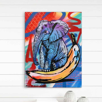 Elephants Never Forget Bananas (Original Painting)