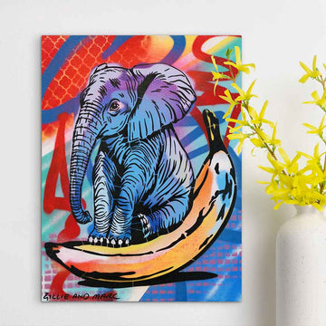 Elephants Never Forget Bananas (Original Painting)