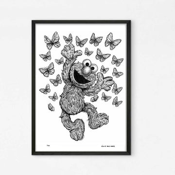 Elmo Jumps for Joy (Giclee Canvas Print)