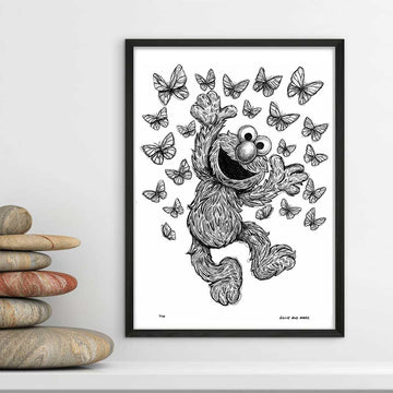 Elmo Jumps for Joy (Giclee Canvas Print)