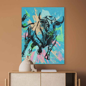 Exploding Bull (Original Painting)