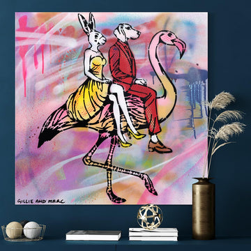 Flamingo Love (Original Painting)