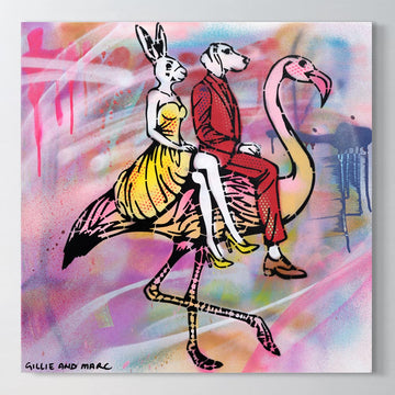 Flamingo Love (Original Painting)