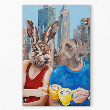 Flat White Lovers (Original Painting)