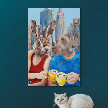 Flat White Lovers (Original Painting)