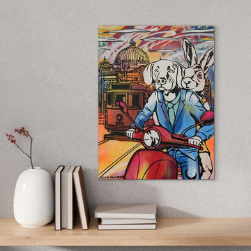 Flinders Street Station Riders (Original Painting)