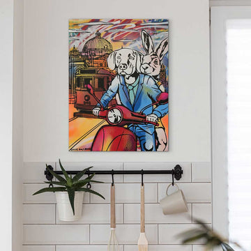 Flinders Street Station Riders (Original Painting)